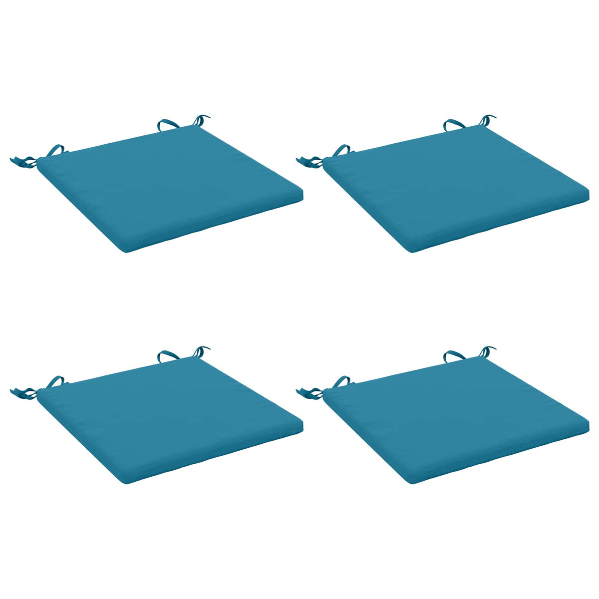4-Piece Seat Cushions SOEST 4 pcs 100% Polyester Light Blue