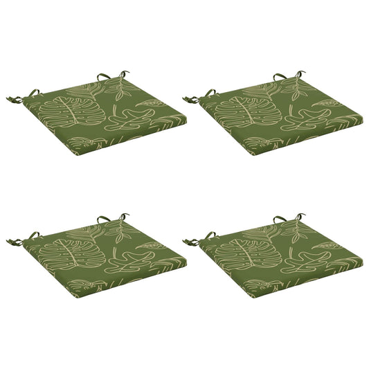 4-Piece Seat Cushions SOEST 4 pcs 100% Polyester Leaf Design