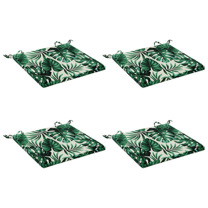 4-Piece Seat Cushions SOEST 4 pcs 100% Polyester Leaf Pattern