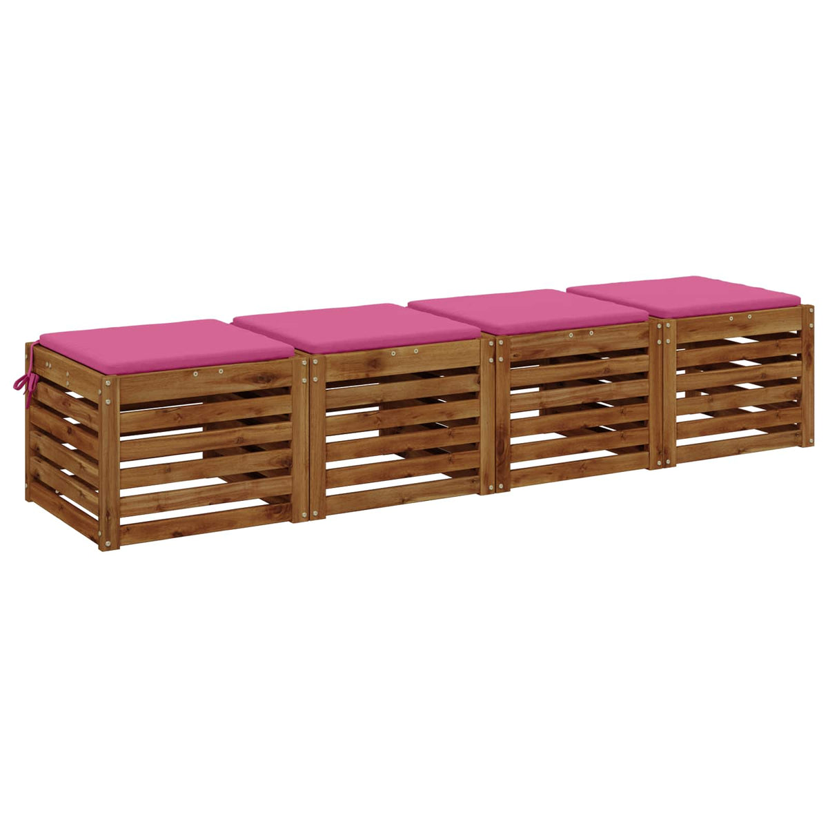 4-Piece Seat Cushions SOEST 4 pcs 100% Polyester Pink