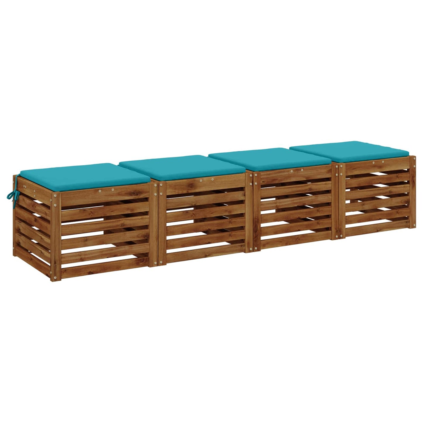 4-Piece Seat Cushions SOEST 4 pcs 100% Polyester Turquoise