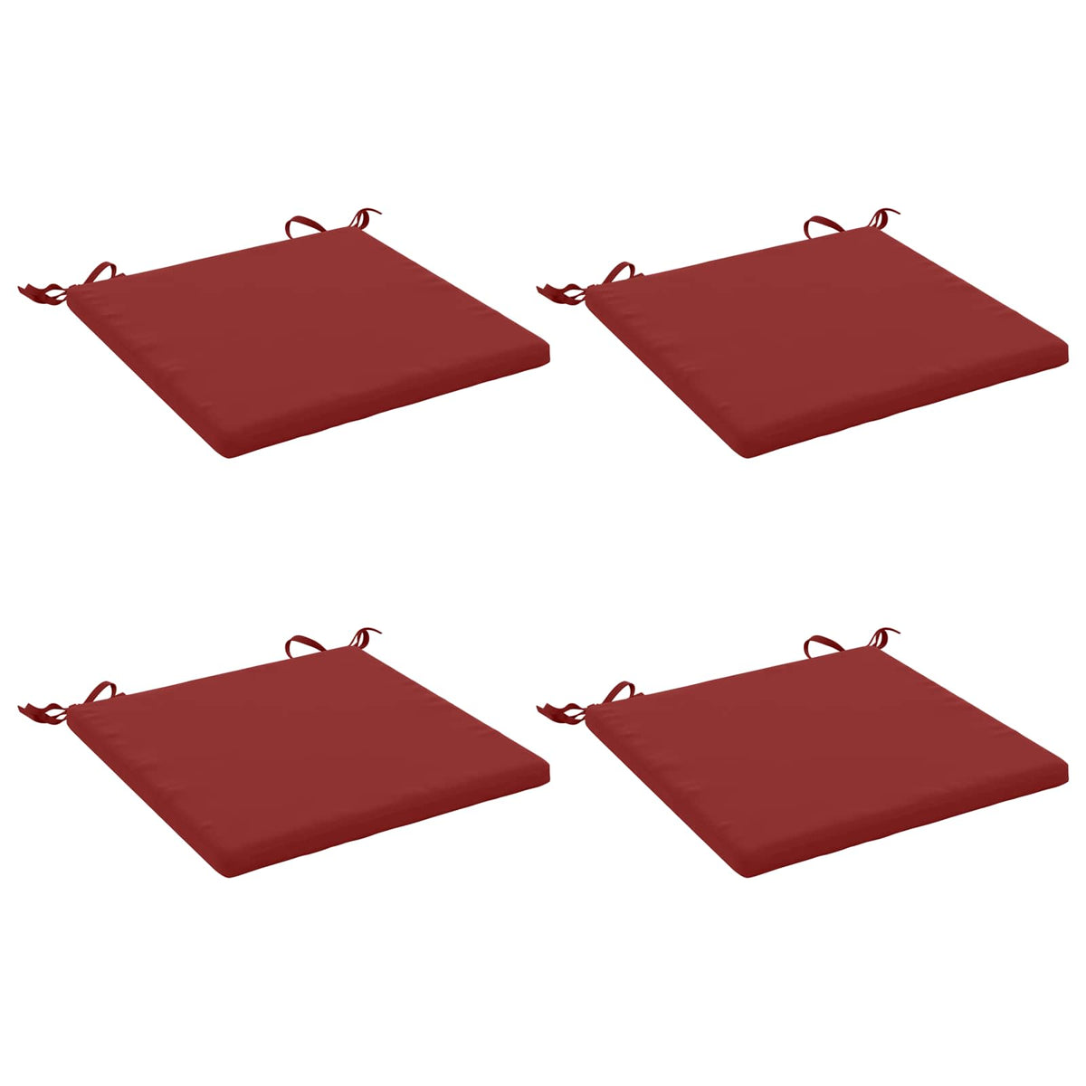 4-Piece Seat Cushions SOEST 4 pcs 100% Polyester Wine Red
