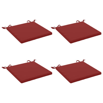 4-Piece Seat Cushions SOEST 4 pcs 100% Polyester Wine Red