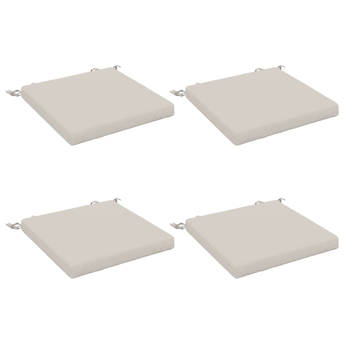 4-Piece Seat Cushions SOEST 4 pcs 100% Polyester White