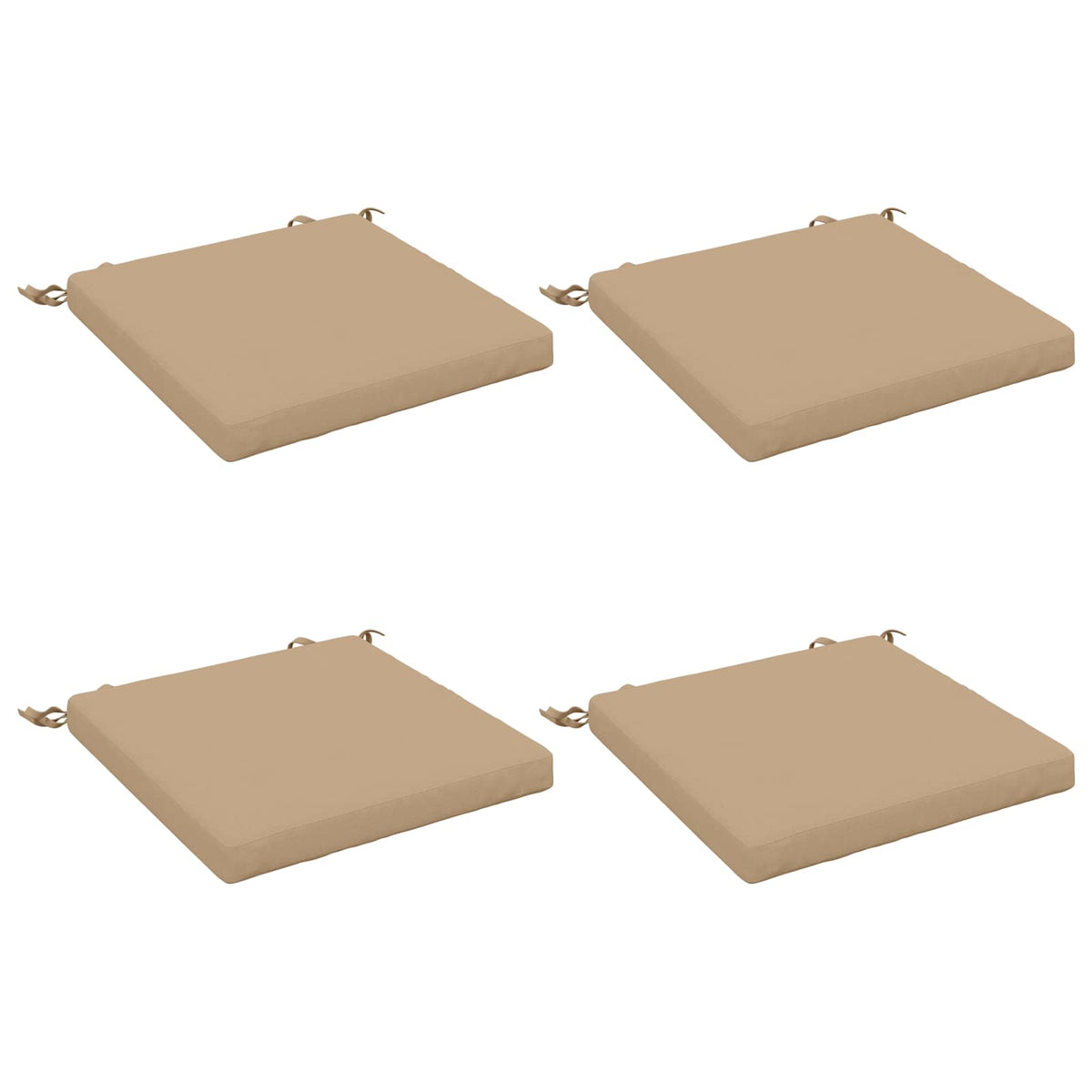 4-Piece Seat Cushions SOEST 4 pcs 100% Polyester Sand