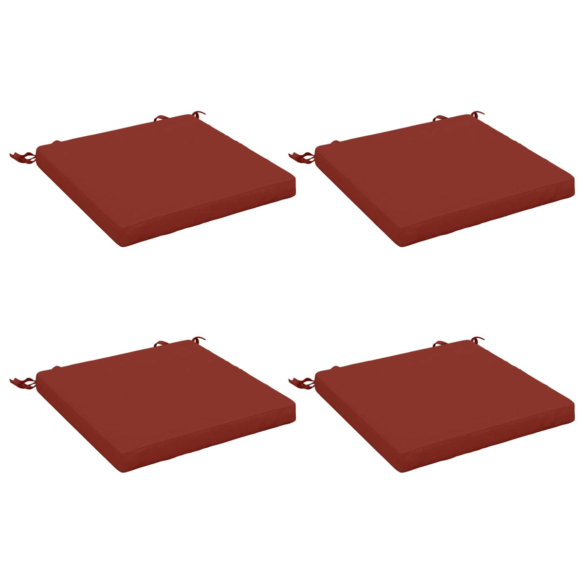 4-Piece Seat Cushions SOEST 4 pcs 100% Polyester Red
