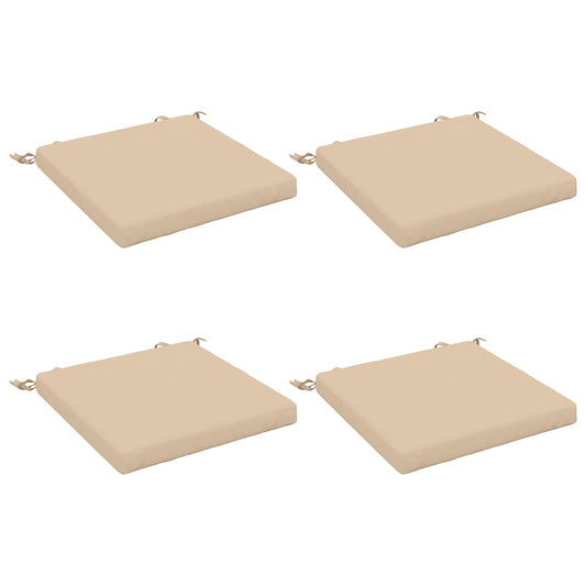 4-Piece Seat Cushions SOEST 4 pcs 100% Polyester Cream