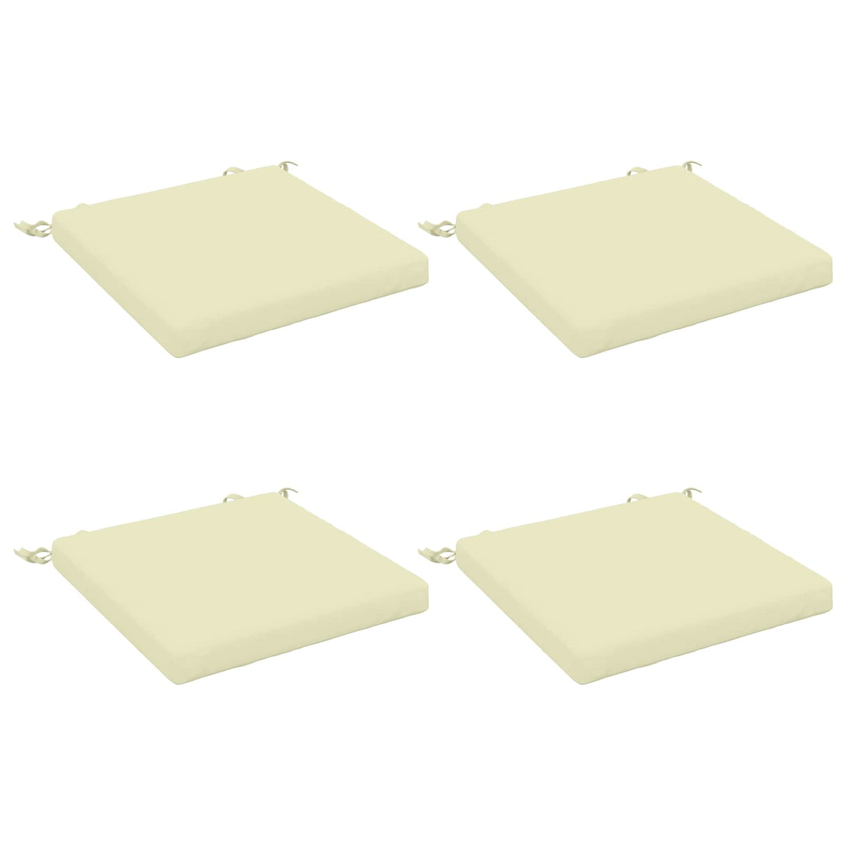 4-Piece Seat Cushions SOEST 4 pcs 100% Polyester Cream