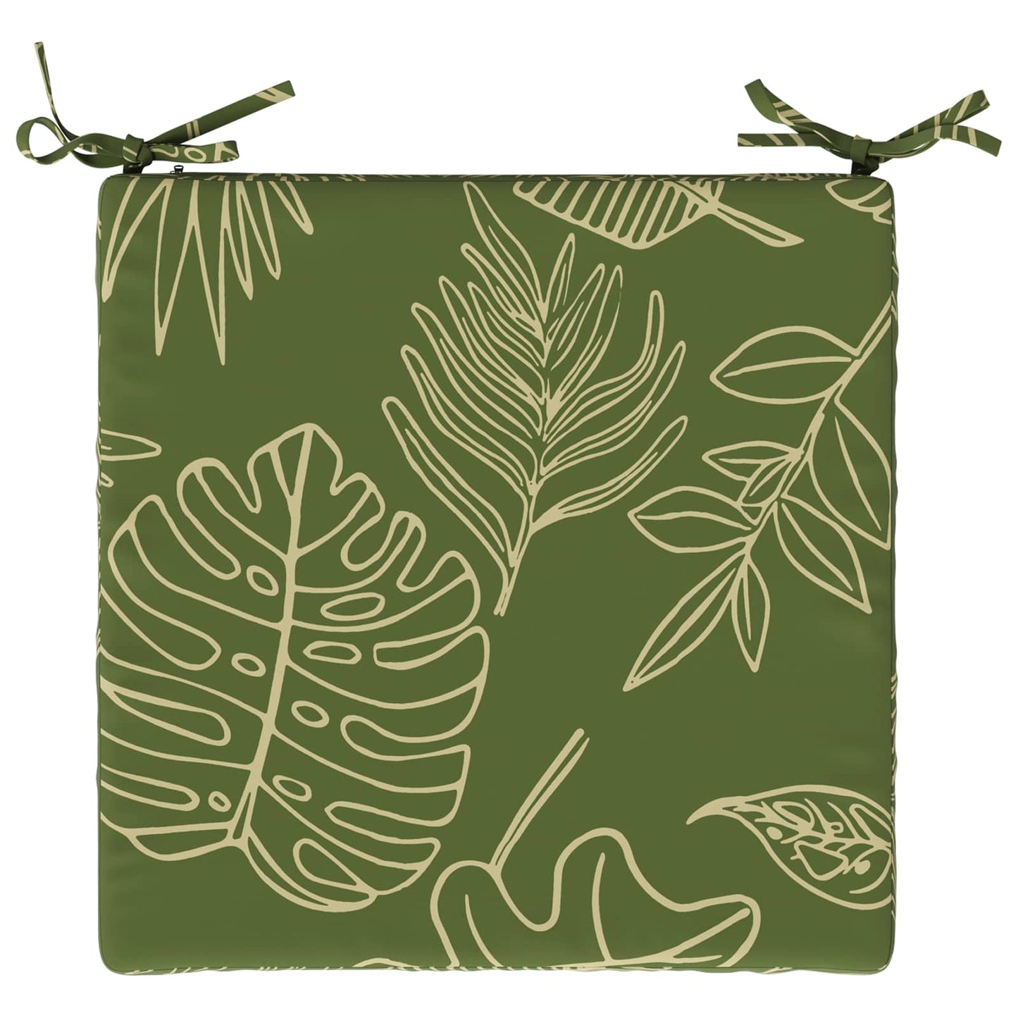 4-Piece Seat Cushions SOEST 4 pcs 100% Polyester Leaf Design