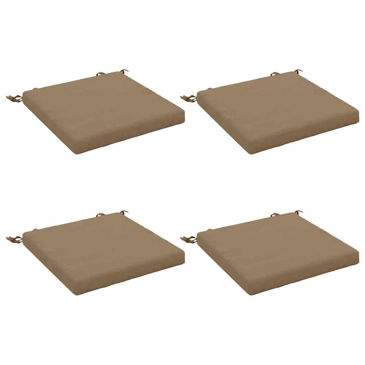 4-Piece Seat Cushions SOEST 4 pcs 100% Polyester Taupe