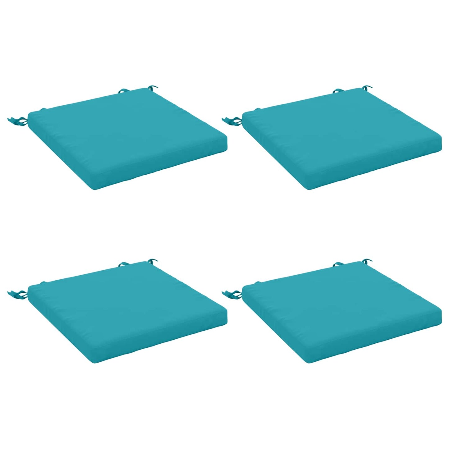 4-Piece Seat Cushions SOEST 4 pcs 100% Polyester Turquoise