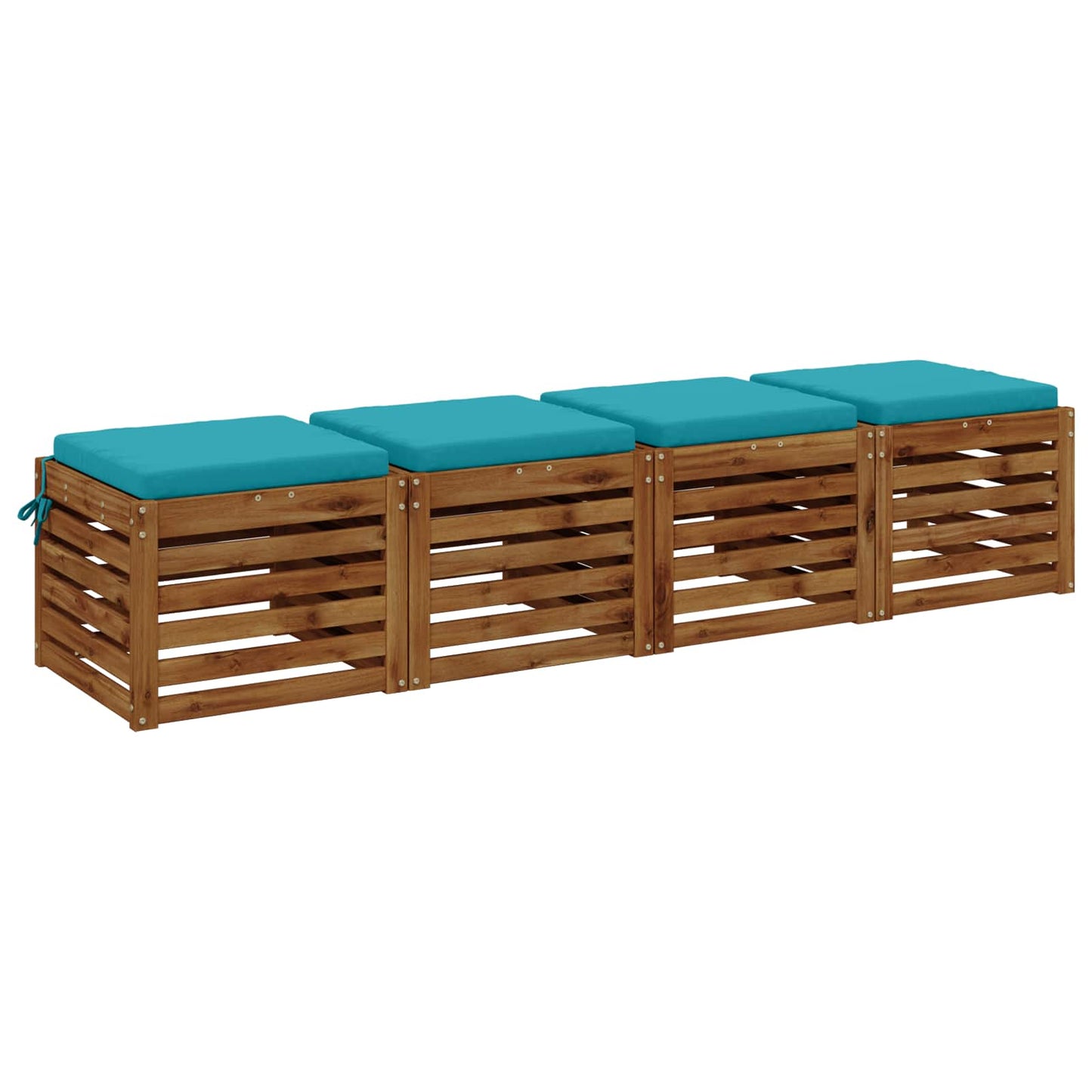 4-Piece Seat Cushions SOEST 4 pcs 100% Polyester Turquoise