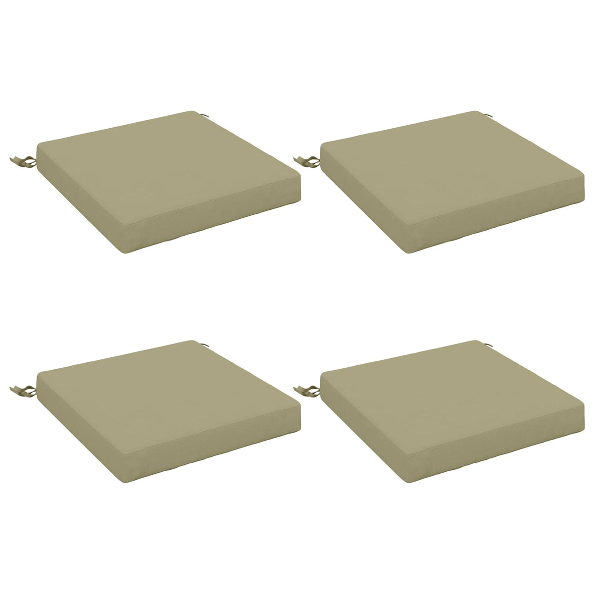 4-Piece Seat Cushions SOEST 4 pcs 100% Polyester Light Green