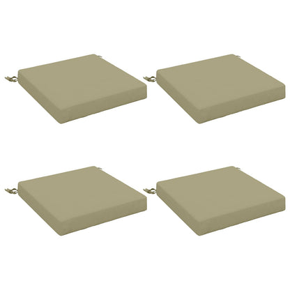 4-Piece Seat Cushions SOEST 4 pcs 100% Polyester Light Green