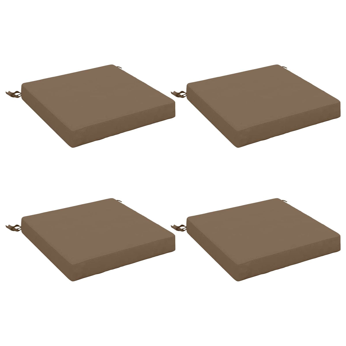 4-Piece Seat Cushions SOEST 4 pcs 100% Polyester Taupe