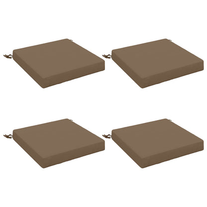 4-Piece Seat Cushions SOEST 4 pcs 100% Polyester Taupe