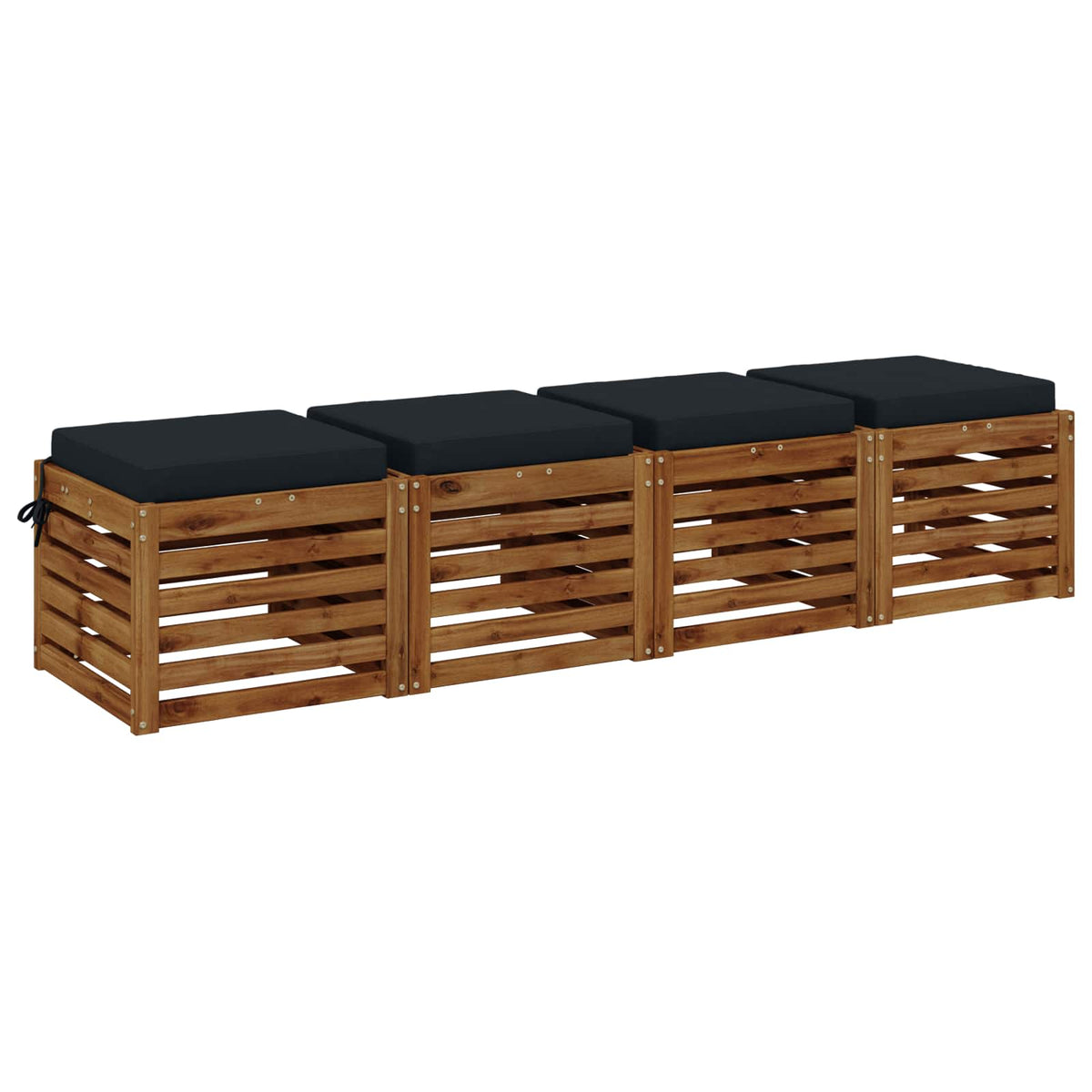 4-Piece Seat Cushions SOEST 4 pcs 100% Polyester Dark Blue