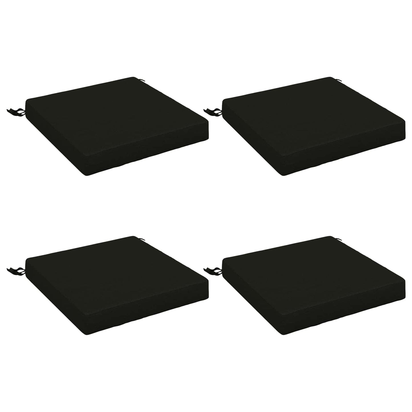 4-Piece Seat Cushions SOEST 4 pcs 100% Polyester Black