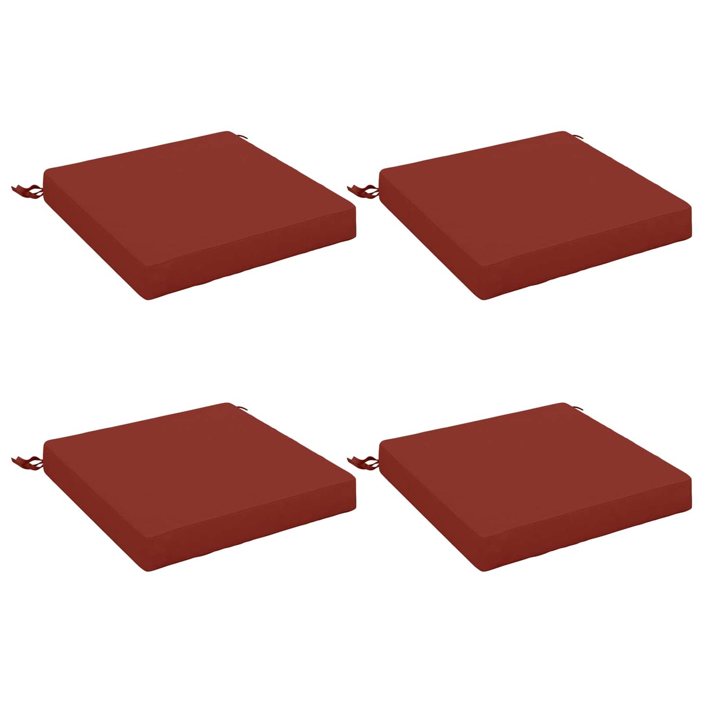 4-Piece Seat Cushions SOEST 4 pcs 100% Polyester Red