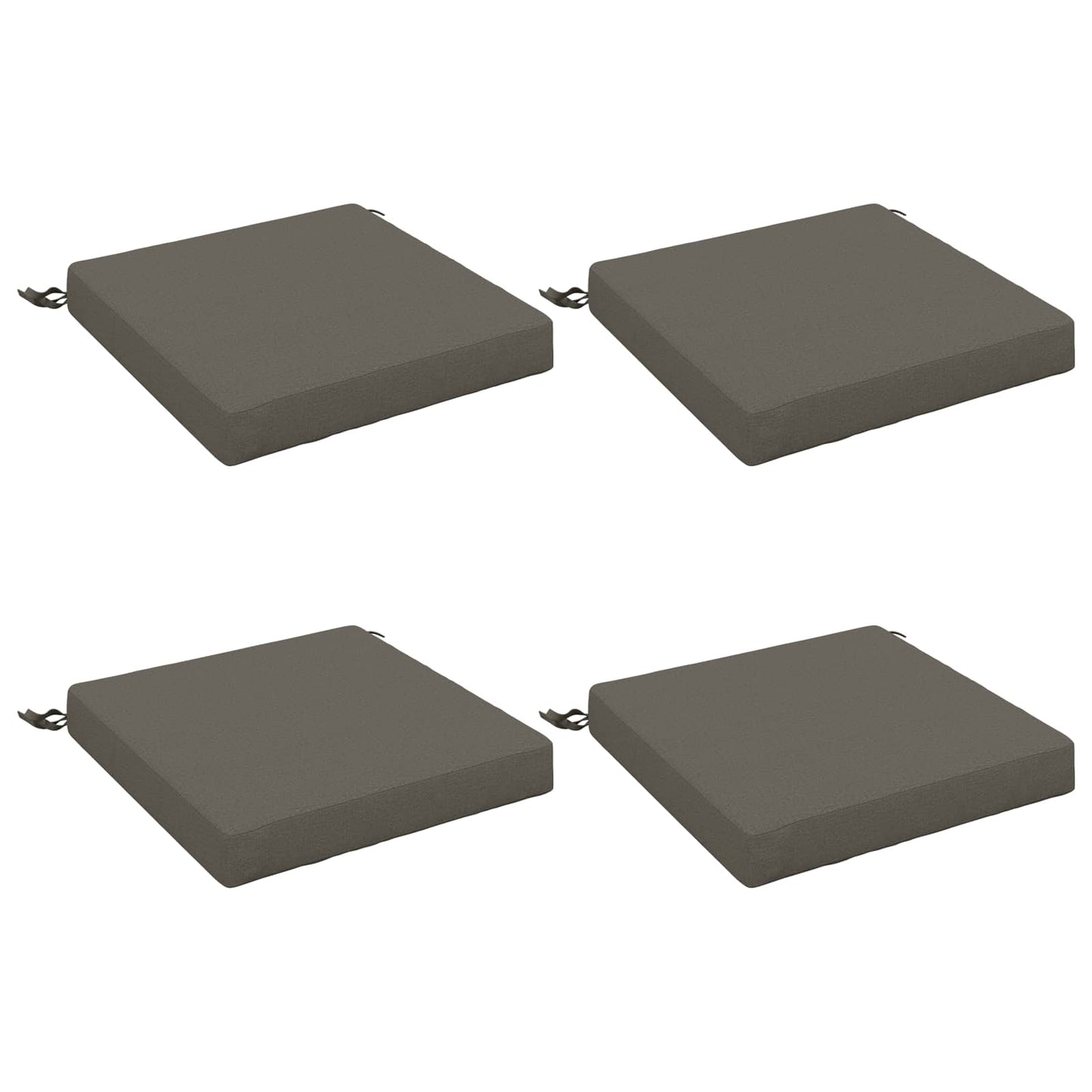 4-Piece Seat Cushions SOEST 4 pcs 100% Polyester Grey