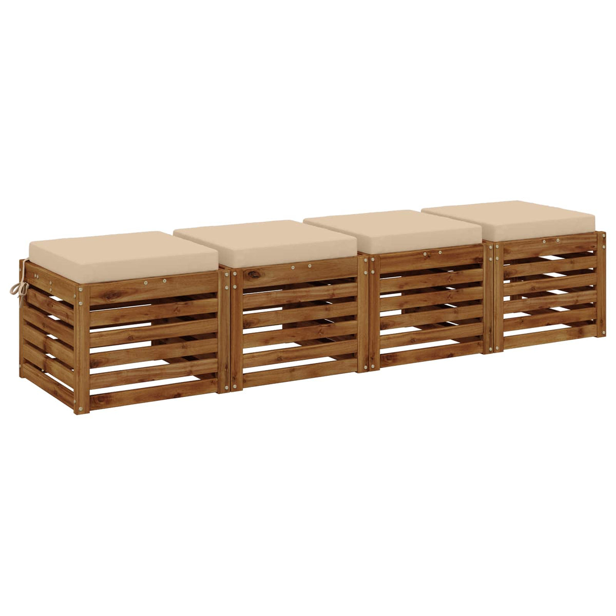 4-Piece Seat Cushions SOEST 4 pcs 100% Polyester Cream
