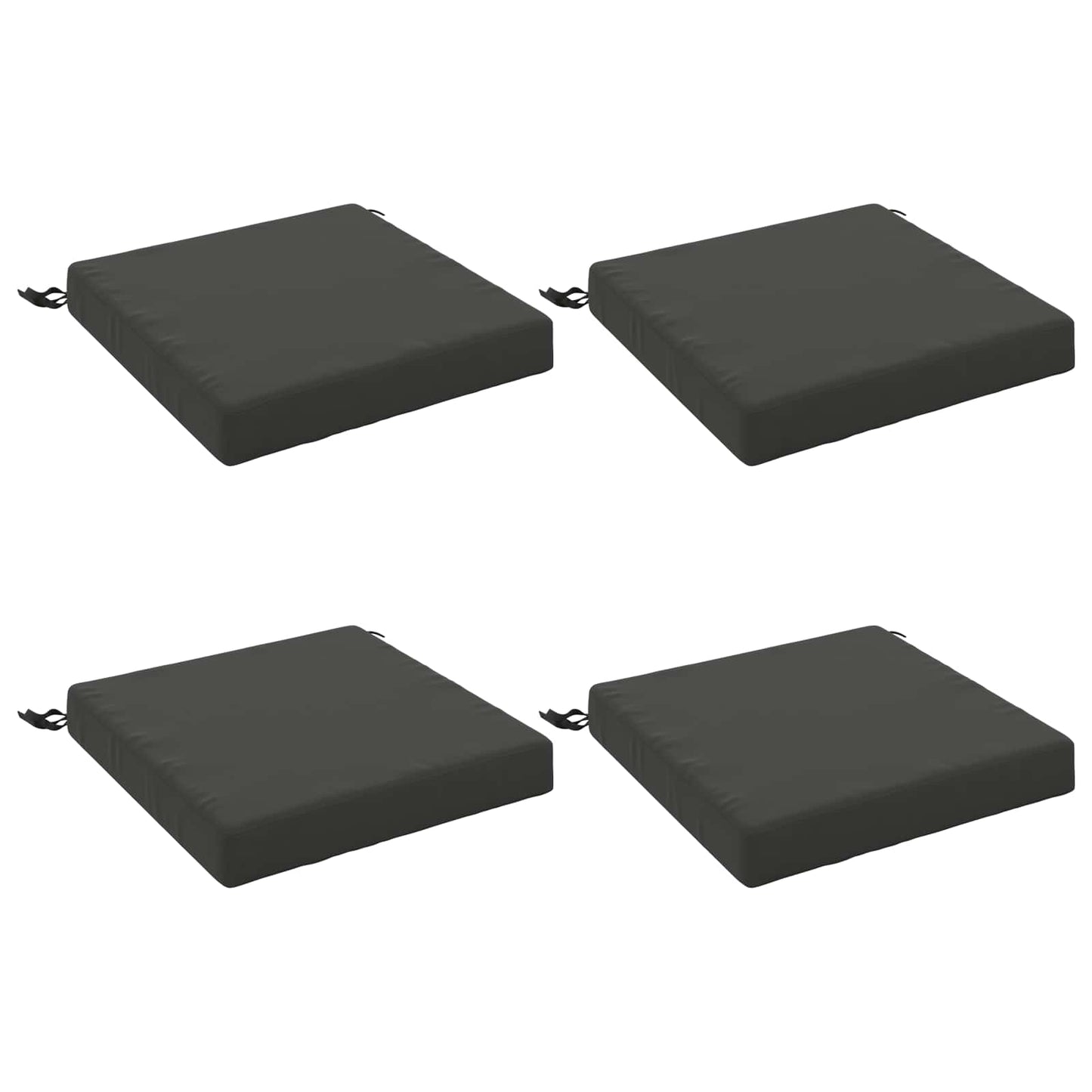 4-Piece Seat Cushions SOEST 4 pcs 100% Polyester Anthracite