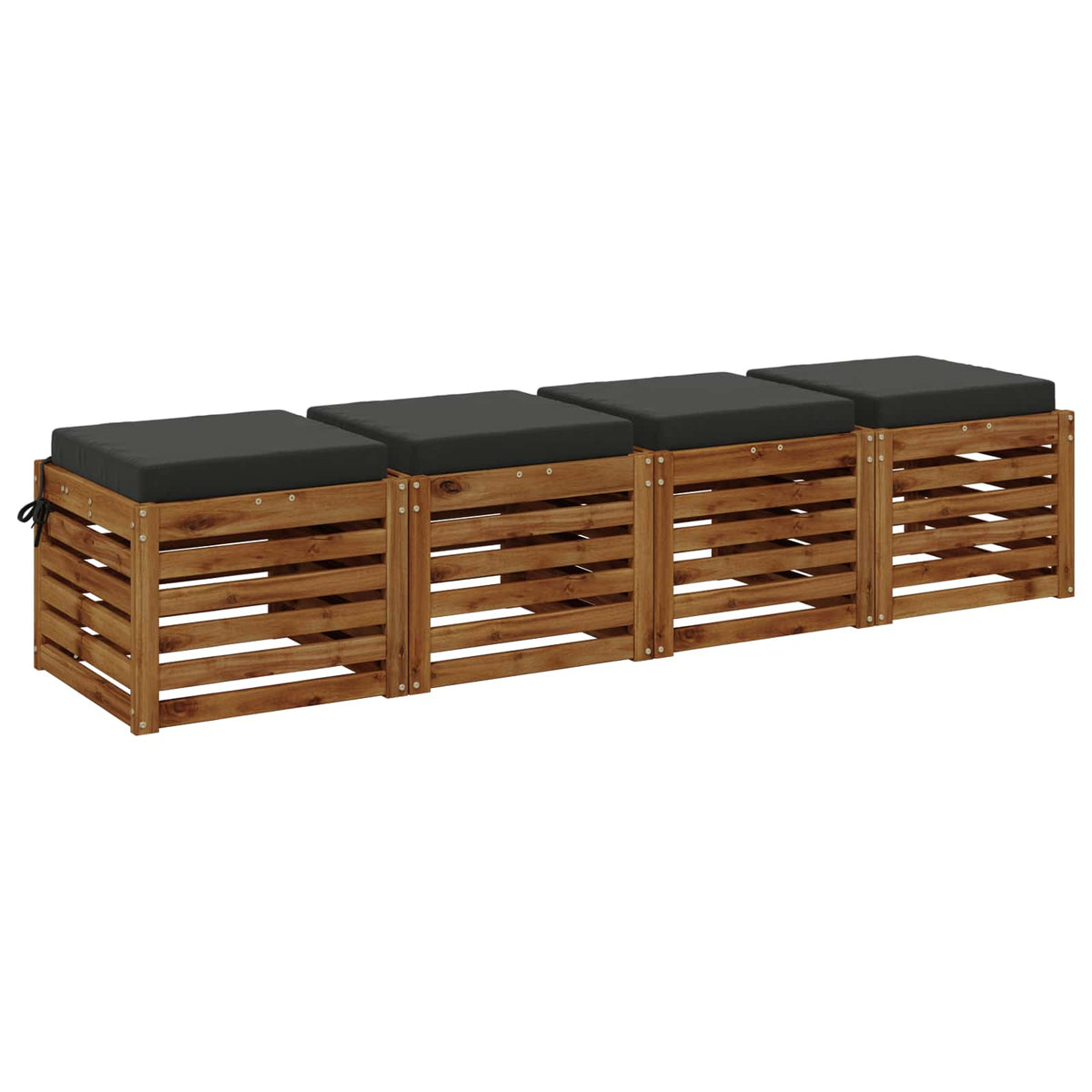 4-Piece Seat Cushions SOEST 4 pcs 100% Polyester Anthracite
