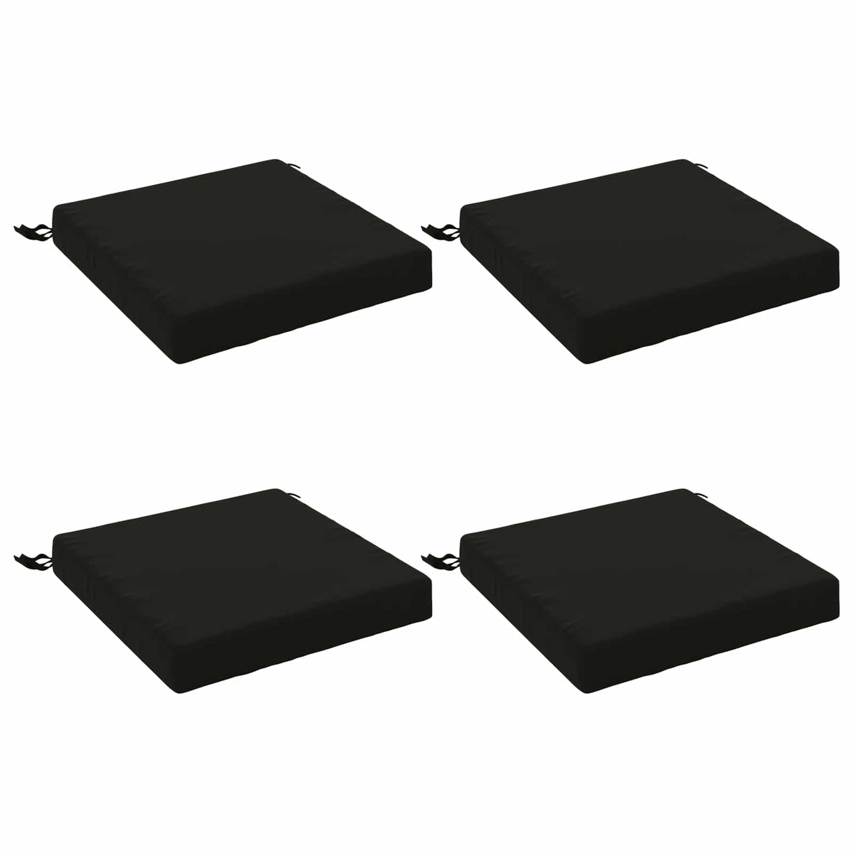 4-Piece Seat Cushions SOEST 4 pcs 100% Polyester Black
