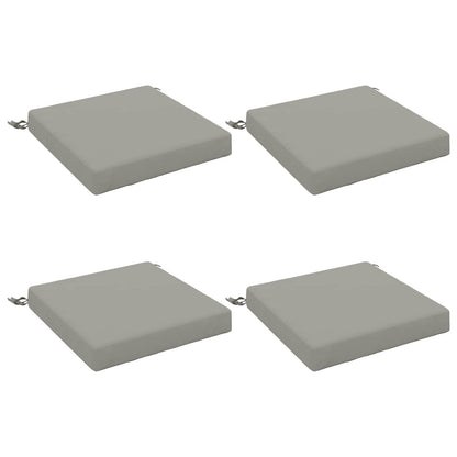 4-Piece Seat Cushions SOEST 4 pcs 100% Polyester Grey