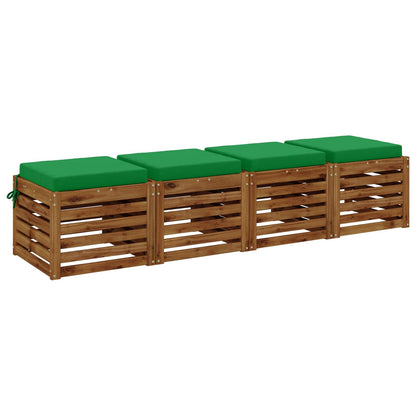 4-Piece Seat Cushions SOEST 4 pcs 100% Polyester Green