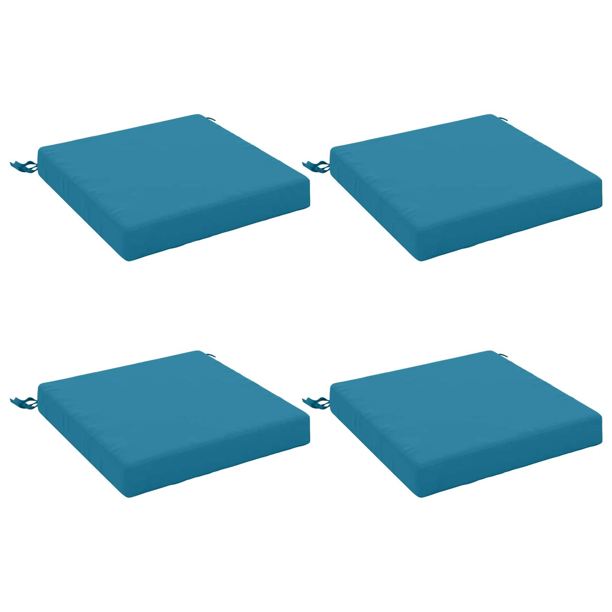 4-Piece Seat Cushions SOEST 4 pcs 100% Polyester Light Blue