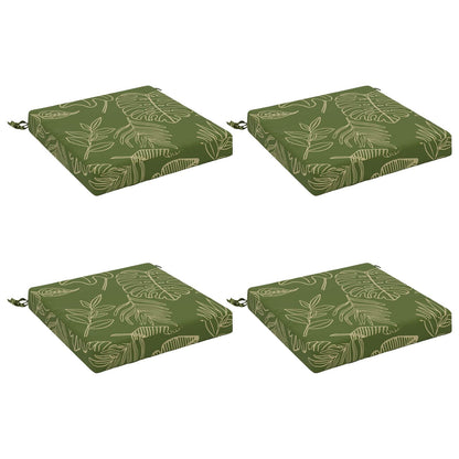 4-Piece Seat Cushions SOEST 4 pcs 100% Polyester Leaf Design