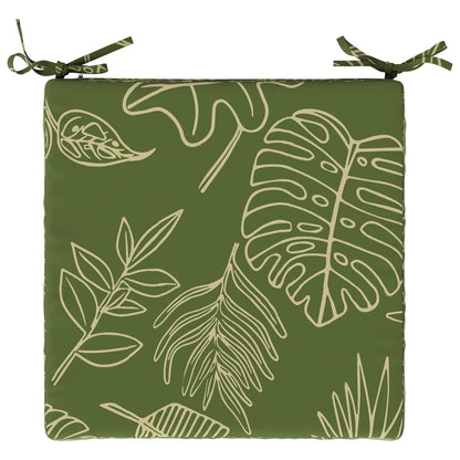 4-Piece Seat Cushions SOEST 4 pcs 100% Polyester Leaf Design