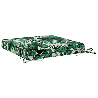 4-Piece Seat Cushions SOEST 4 pcs 100% Polyester Leaf Pattern