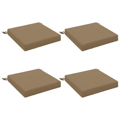 4-Piece Seat Cushions SOEST 4 pcs 100% Polyester Taupe