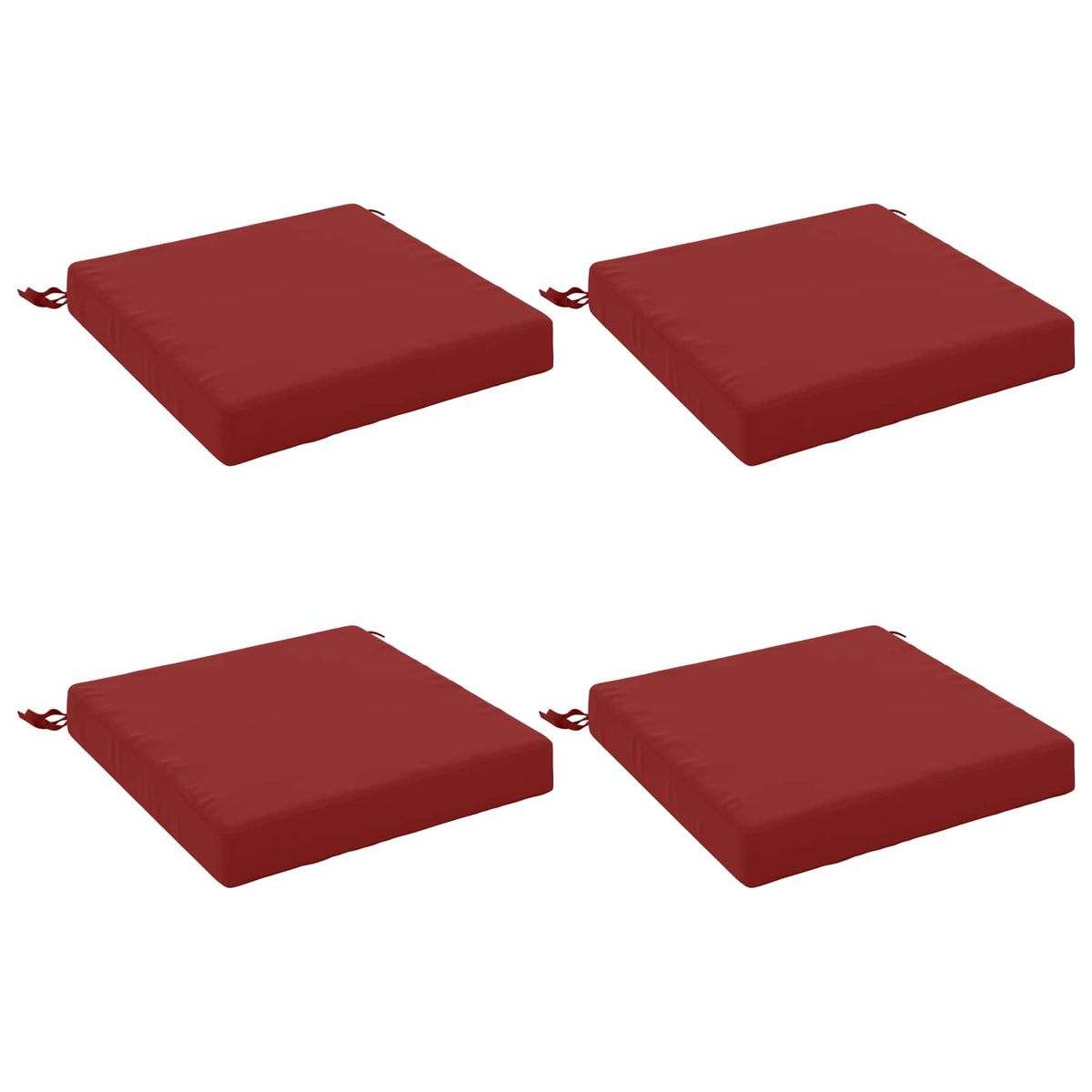 4-Piece Seat Cushions SOEST 4 pcs 100% Polyester Wine Red