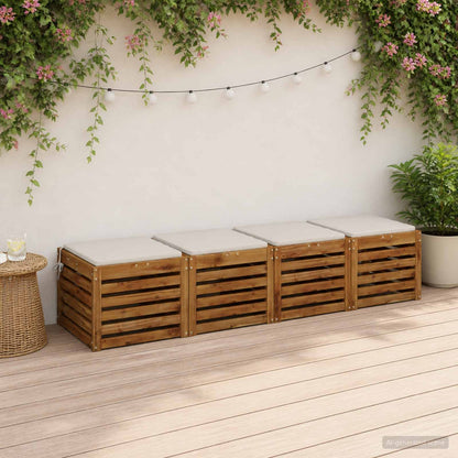 4-Piece Seat Cushions SOEST 4 pcs 100% Polyester White
