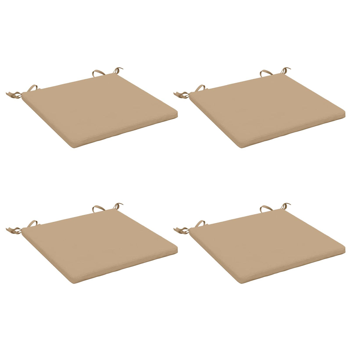 4-Piece Seat Cushions SOEST 4 pcs 100% Polyester Sand