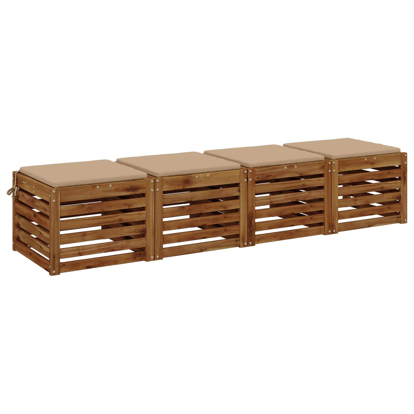 4-Piece Seat Cushions SOEST 4 pcs 100% Polyester Sand