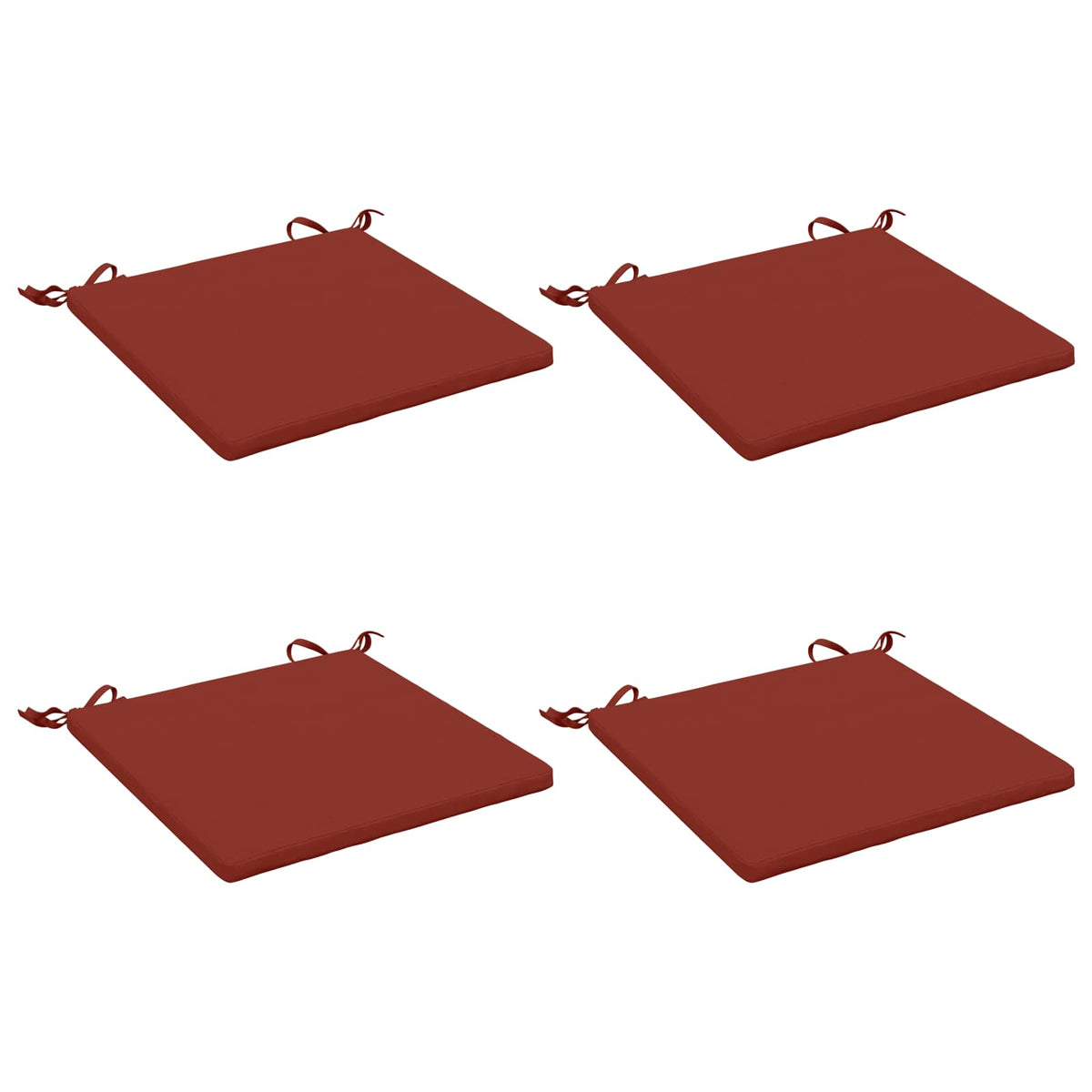 4-Piece Seat Cushions SOEST 4 pcs 100% Polyester Red