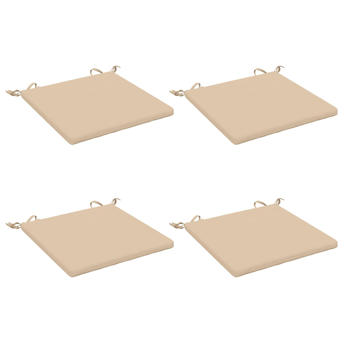 4-Piece Seat Cushions SOEST 4 pcs 100% Polyester Cream