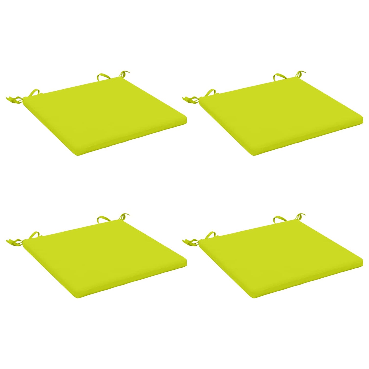 4-Piece Seat Cushions SOEST 4 pcs 100% Polyester Bright Green
