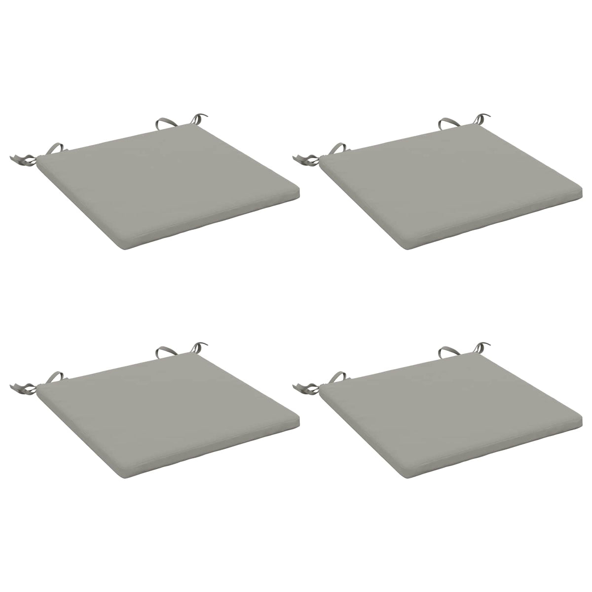 4-Piece Seat Cushions SOEST 4 pcs 100% Polyester Grey