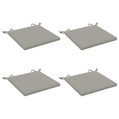 4-Piece Seat Cushions SOEST 4 pcs 100% Polyester Grey