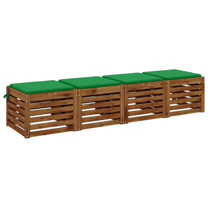 4-Piece Seat Cushions SOEST 4 pcs 100% Polyester Green