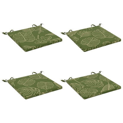 4-Piece Seat Cushions SOEST 4 pcs 100% Polyester Leaf Design