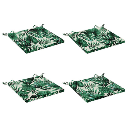 4-Piece Seat Cushions SOEST 4 pcs 100% Polyester Leaf Pattern