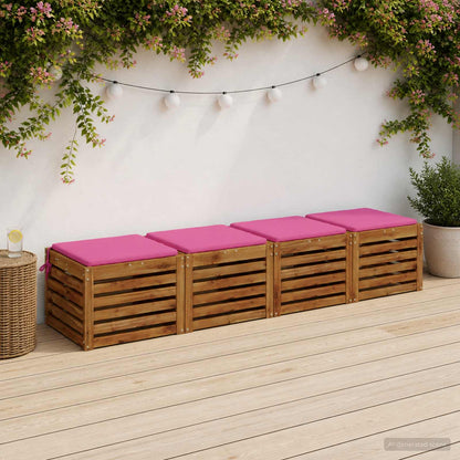 4-Piece Seat Cushions SOEST 4 pcs 100% Polyester Pink