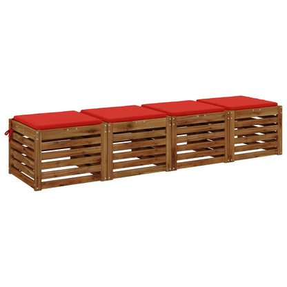 4-Piece Seat Cushions SOEST 4 pcs 100% Polyester Red