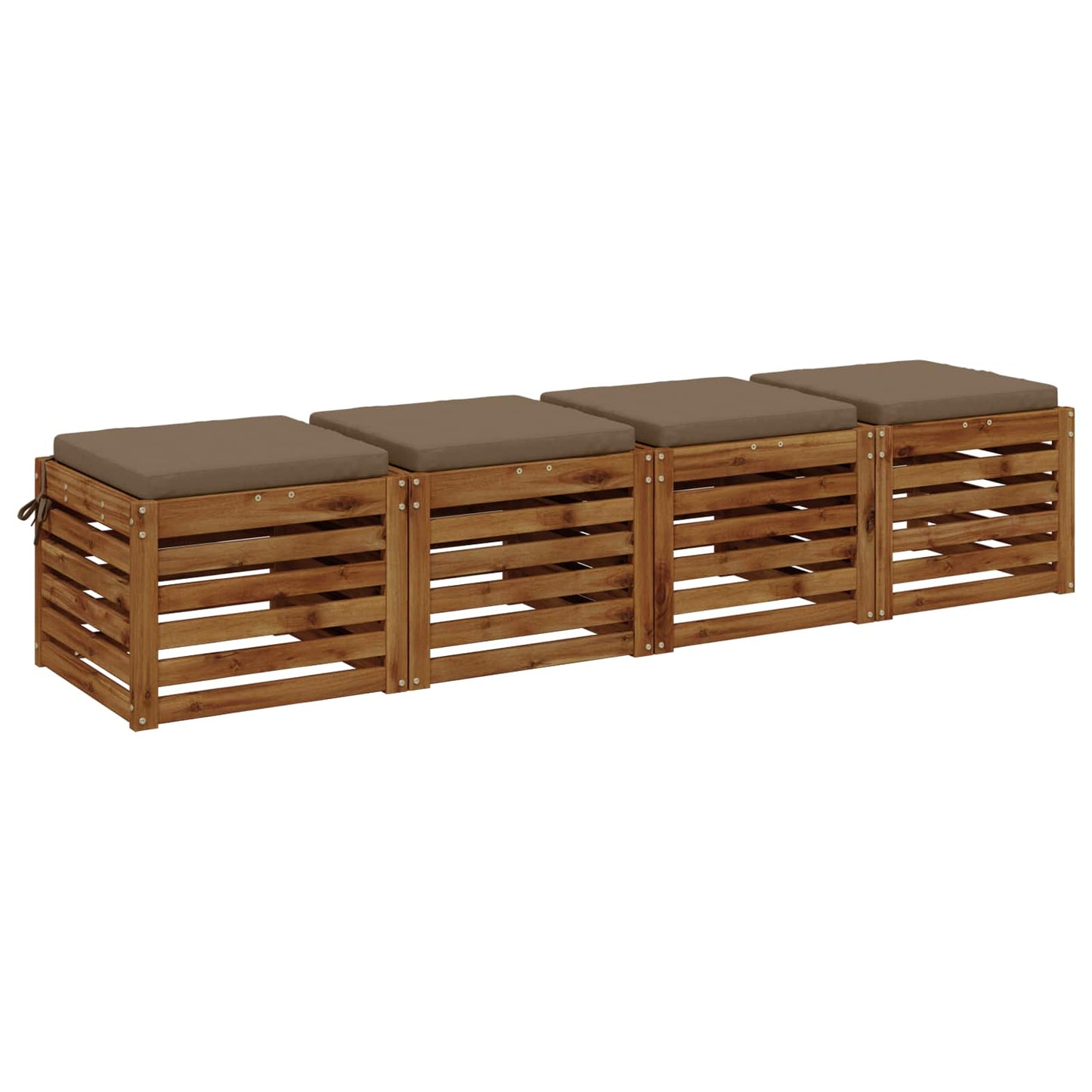 4-Piece Seat Cushions SOEST 4 pcs 100% Polyester Taupe